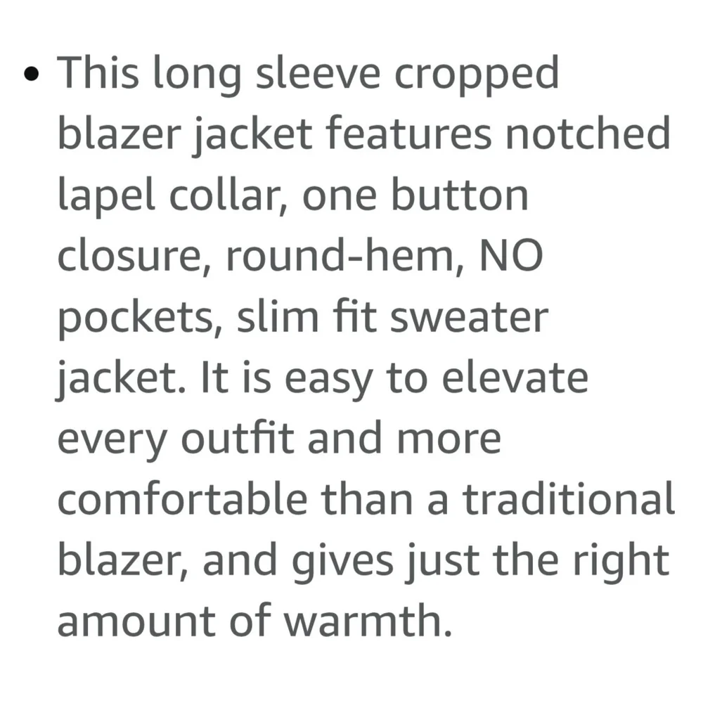 Grace Karin Sweater Blazer Gray Size M - Picture 3 of 11